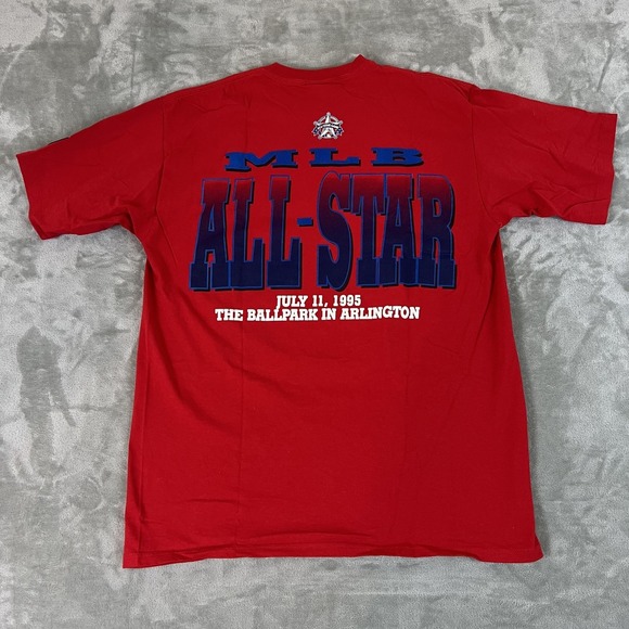 Vintage Texas Rangers Shirt Mens XL MLB Baseball 1995 All Star Game Starter 90s - Picture 4 of 10